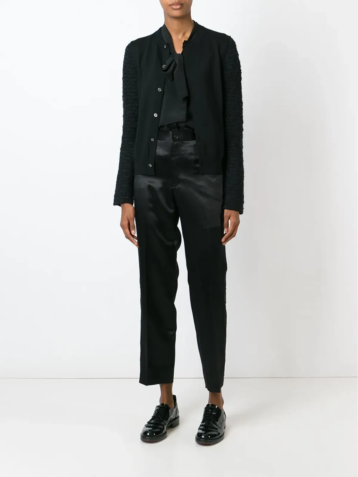 Comme Des Garçons open knit sleeve cardigan - 画像2