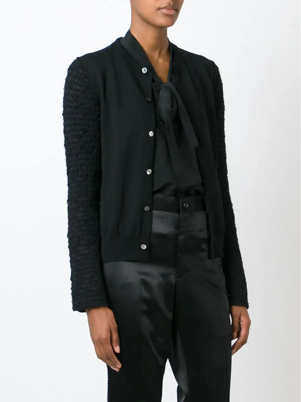 Comme Des Garçons open knit sleeve cardigan - 画像3