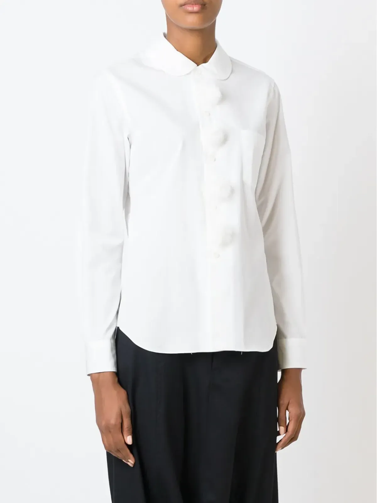 Comme Des Garçons Girl ポンポンボタンシャツ - White - 画像3