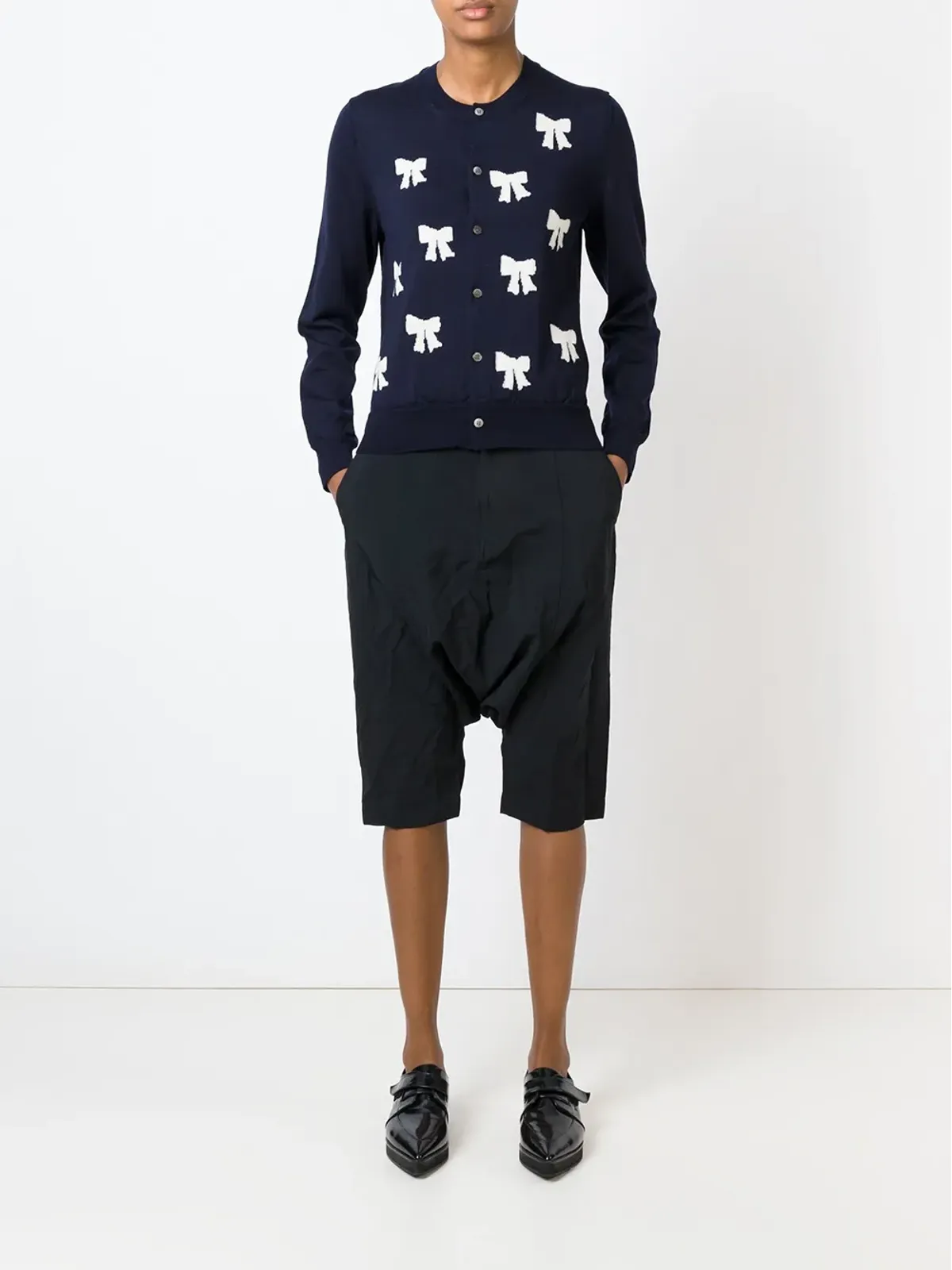 Comme Des Garçons Girl ボウ インターシャ カーディガン - 画像2