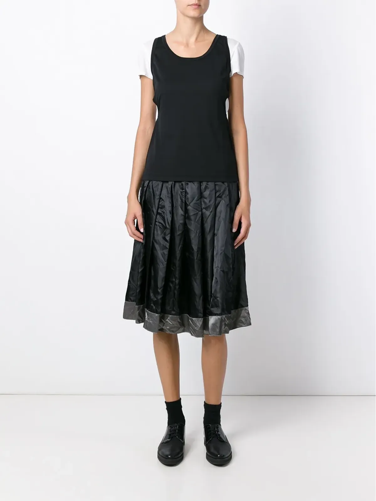 Comme Des Garçons Comme Des Garçons プリーツツートーンスカート - 画像2