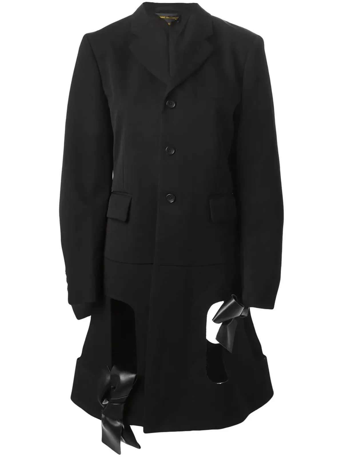 Comme Des Garçons カットアウトボウディテールコート - 画像1