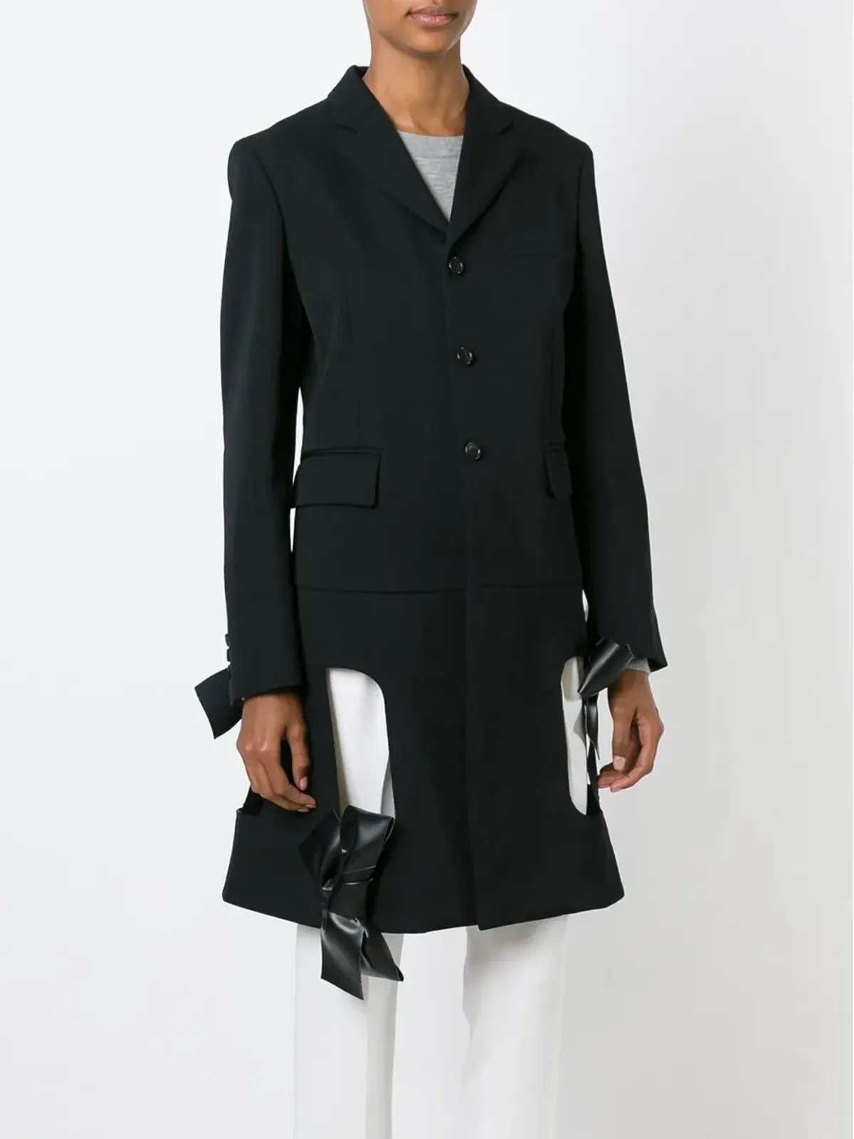 Comme Des Garçons カットアウトボウディテールコート - 画像3