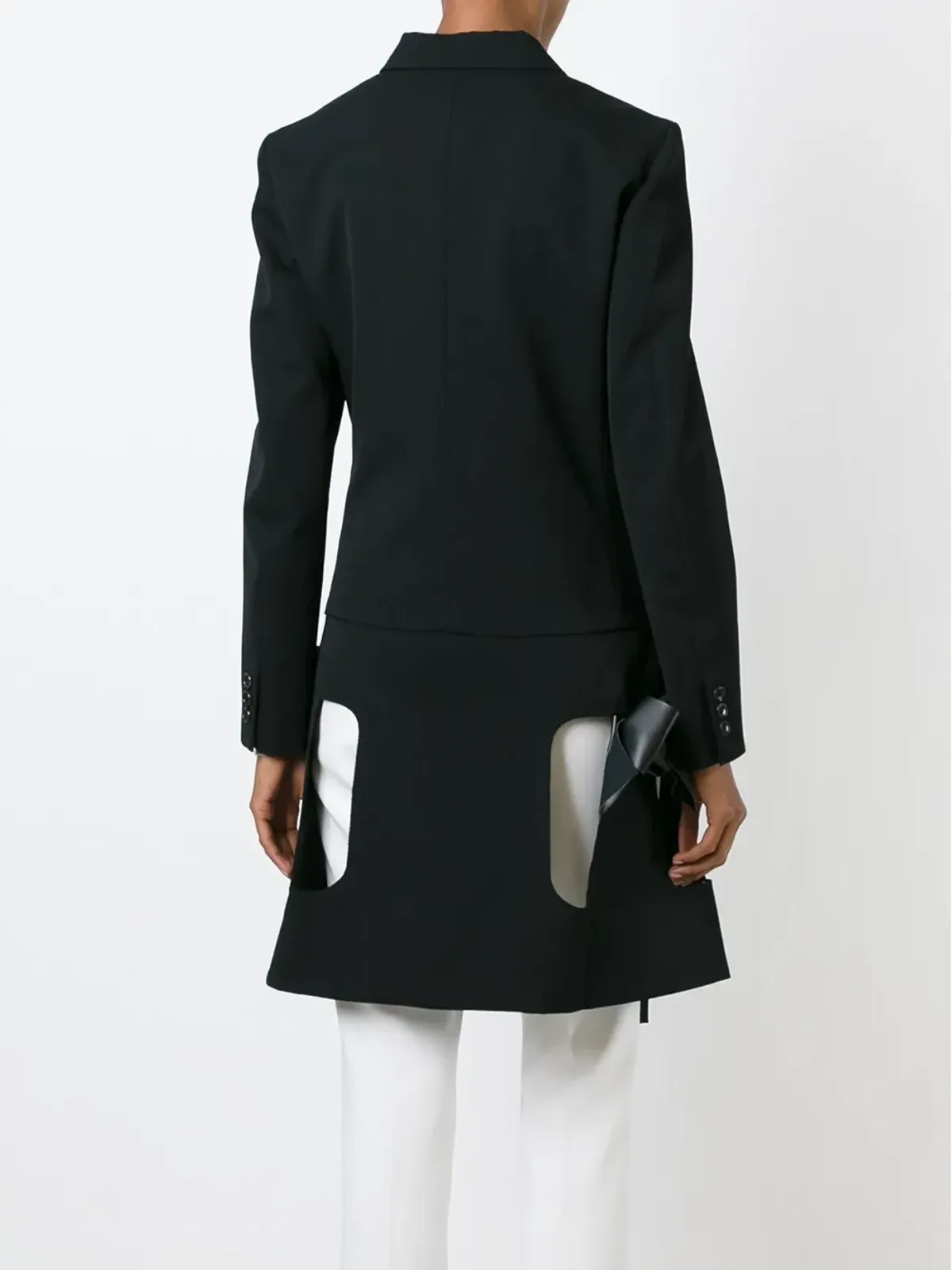 Comme Des Garçons カットアウトボウディテールコート - 画像4