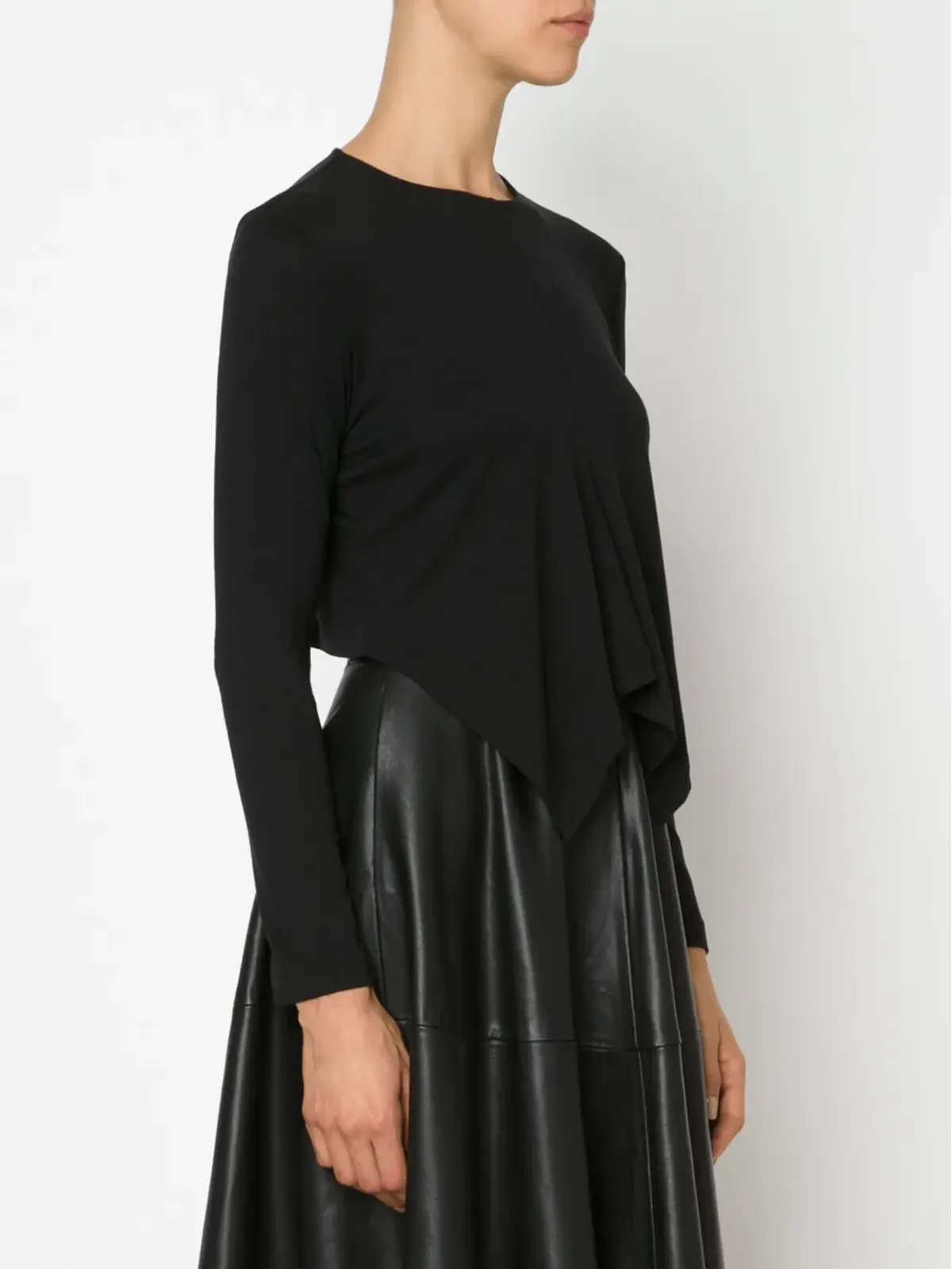 Noir Kei Ninomiya 非対称ヘム長袖Tシャツ - 画像3