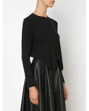 Noir Kei Ninomiya 非対称ヘム長袖Tシャツ - サムネイル3