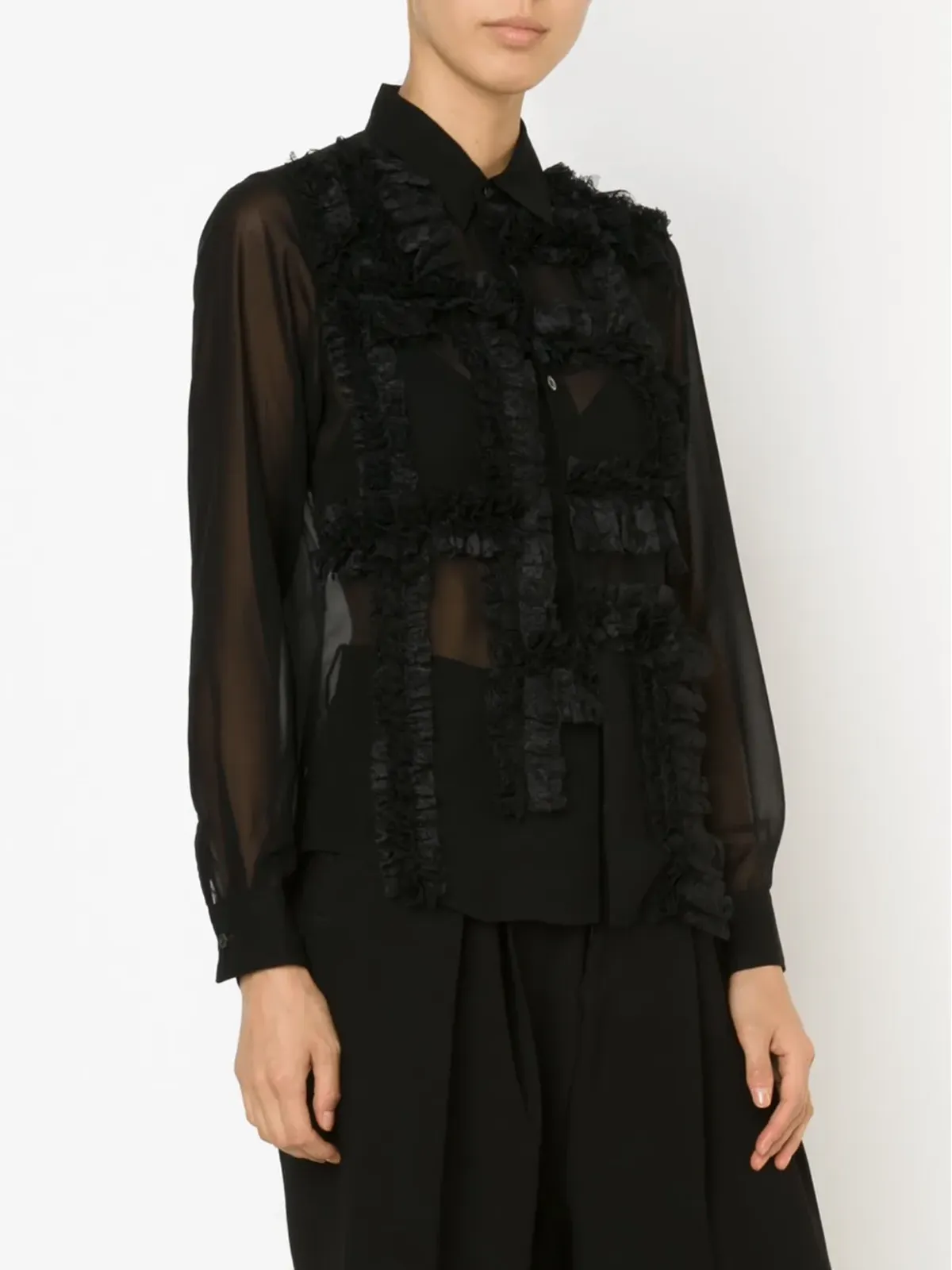 Comme Des Garçons フリルディテールシャツ - 画像3
