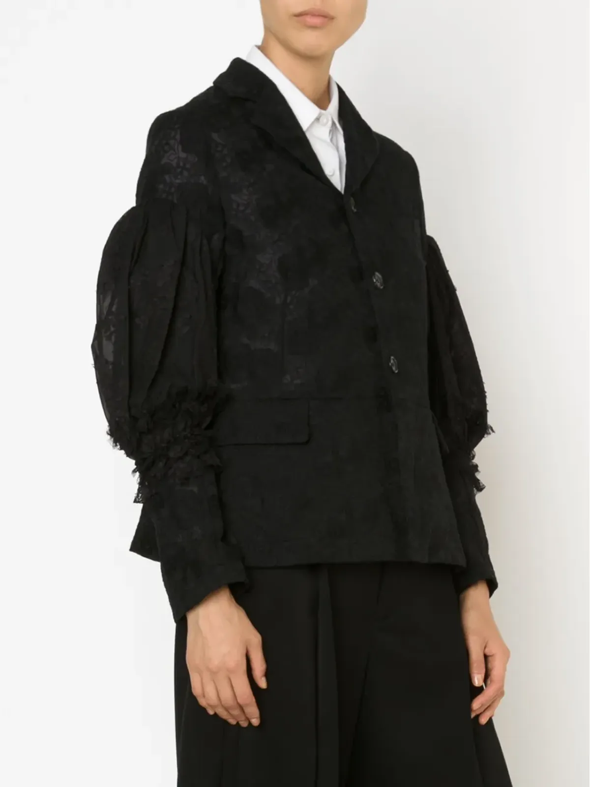 Comme Des Garçons パフスリーブレースジャケット - 画像3