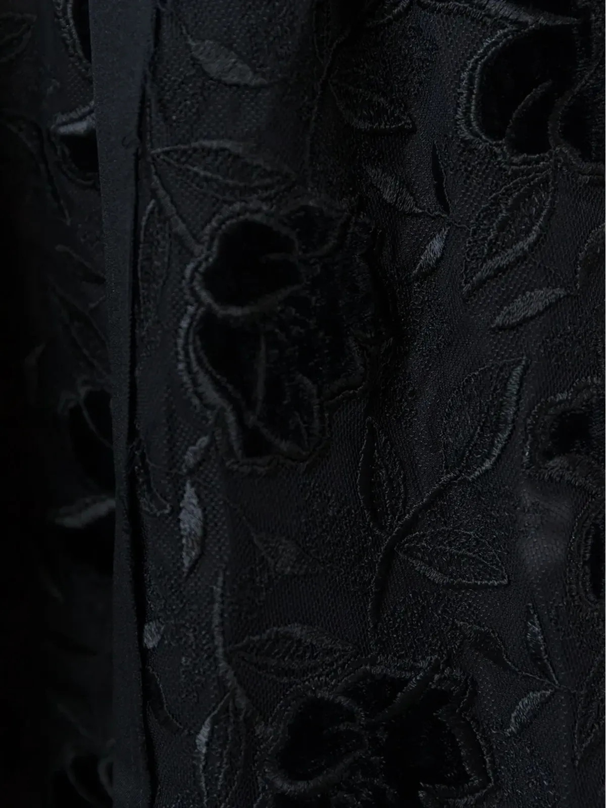 Comme Des Garçons 刺繍入りフレアスカート - ブラック - 画像4