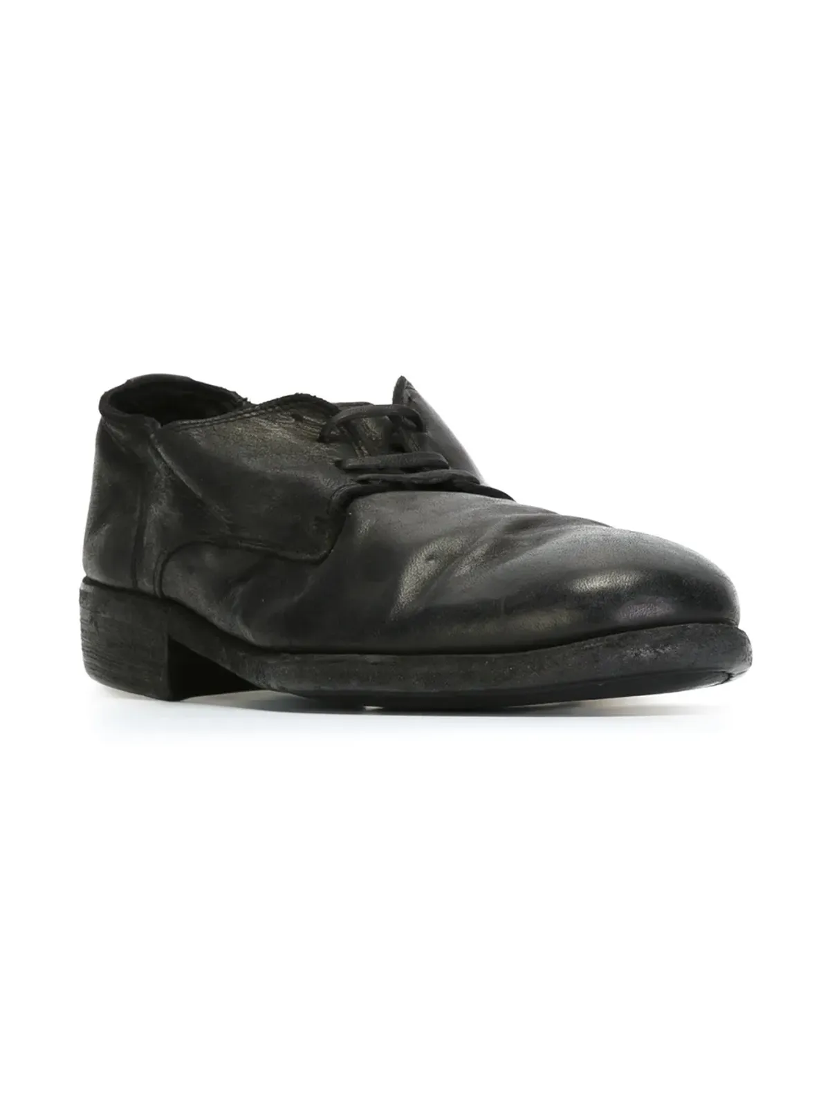 Guidi distressed Derby shoes - Black - 画像2