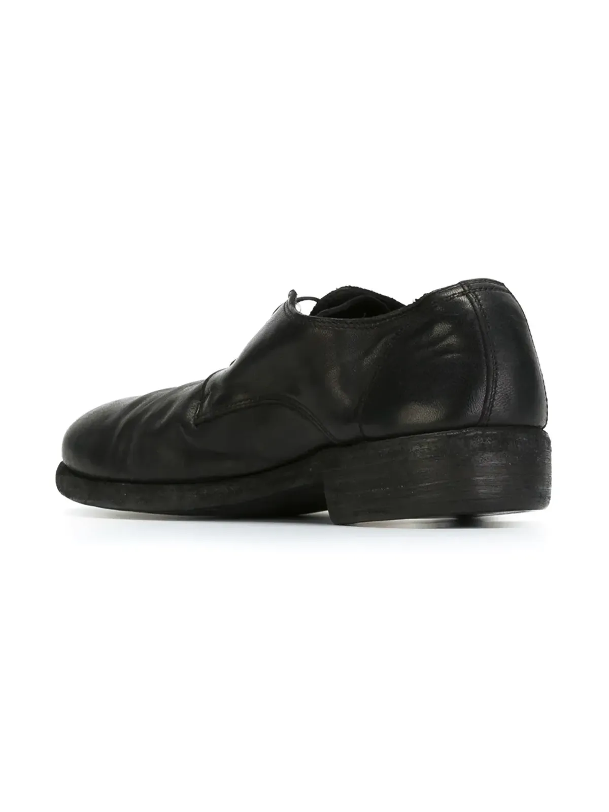 Guidi distressed Derby shoes - Black - 画像3