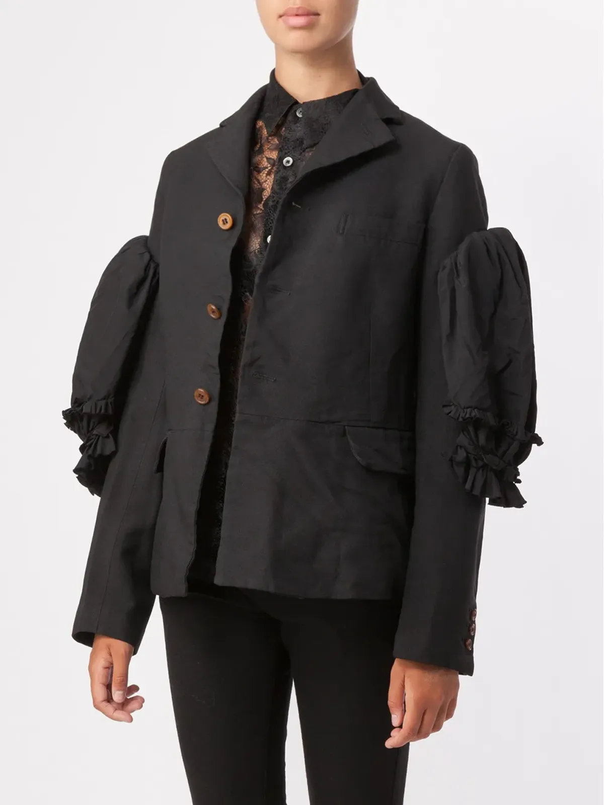 Comme Des Garçons ラッフルスリーブブレザー - 画像3