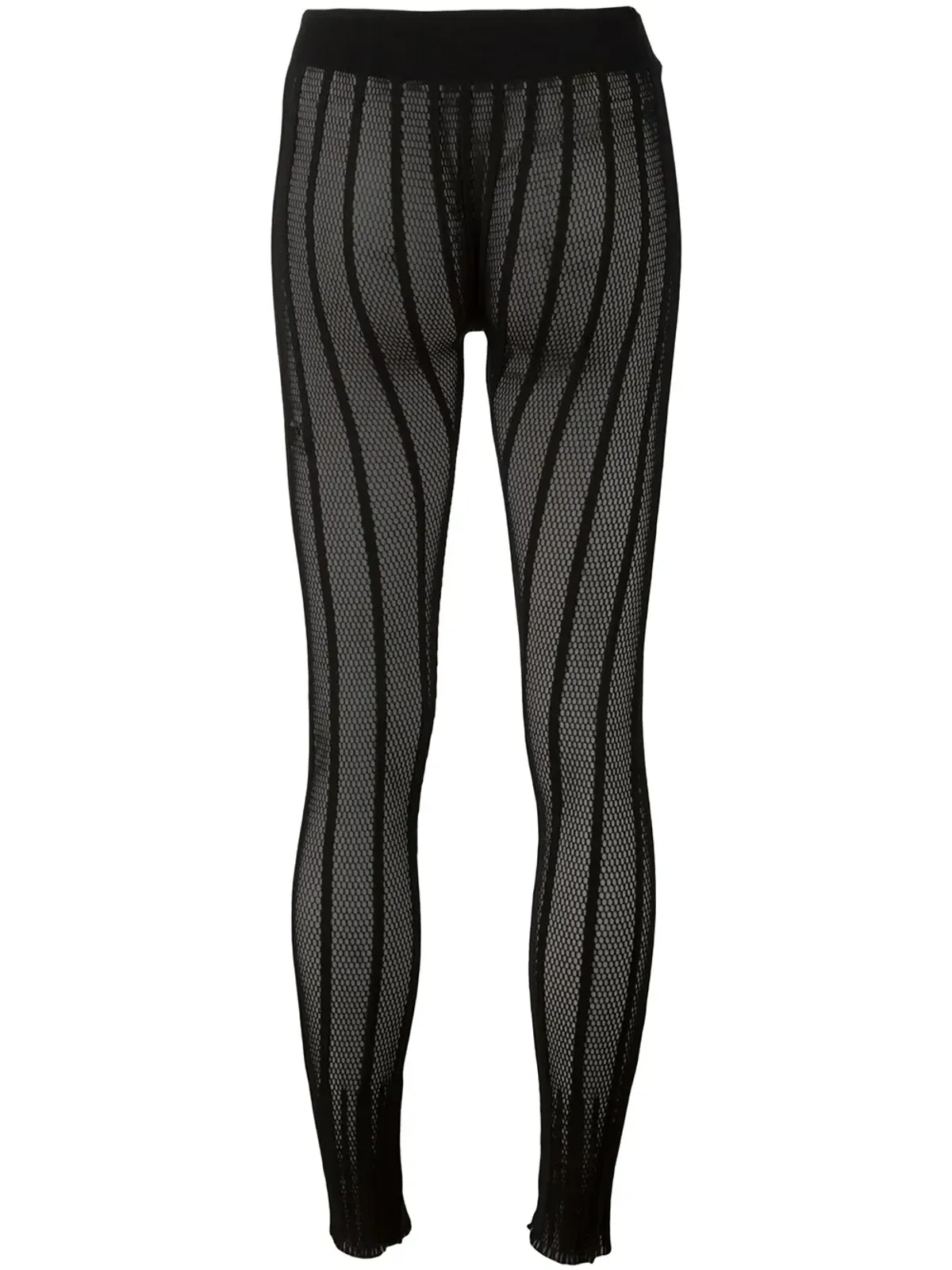 Issey Miyake ストライプメッシュレギンス - 画像3