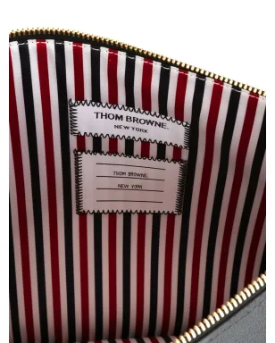 Thom Browne ロゴスタンプレザー ドキュメントホルダー(ブラック) - サムネイル5