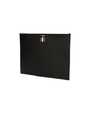 Thom Browne ロゴスタンプレザー ドキュメントホルダー(ブラック) - サムネイル4
