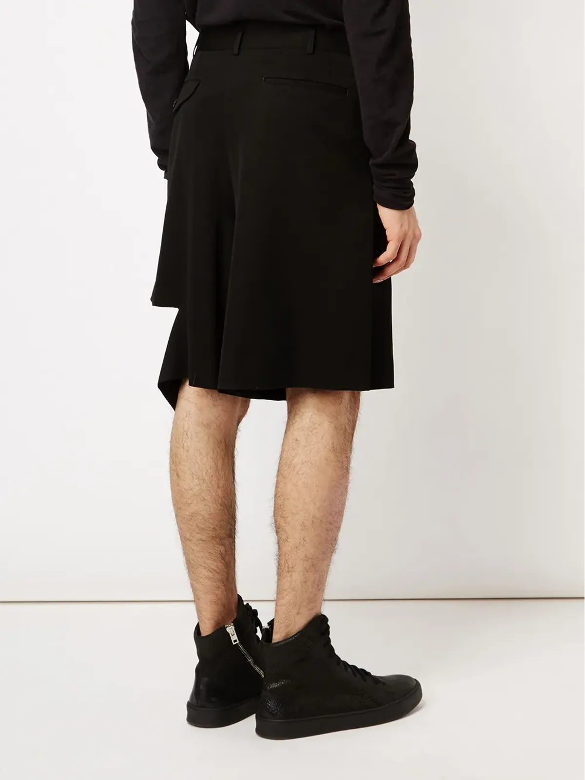 Comme des Garçons Homme Plus カットアウトショーツ - ブラック - 画像4
