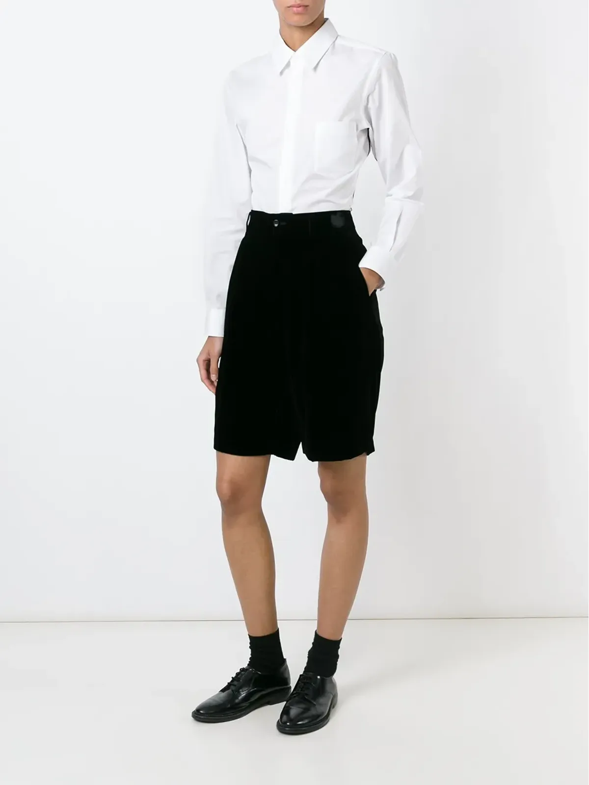 Comme Des Garçons Comme Des Garçons ストライプアップリケシャツ - 画像4