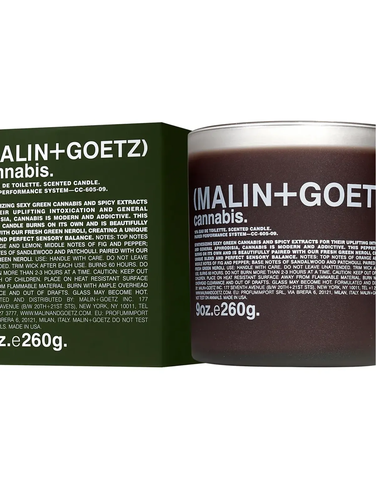 MALIN+GOETZ カンナビスキャンドル 260g - ブラウン - 画像2
