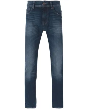 7 For All Mankind ブルー ストーンウォッシュ スリムフィット ジーンズ - サムネイル1
