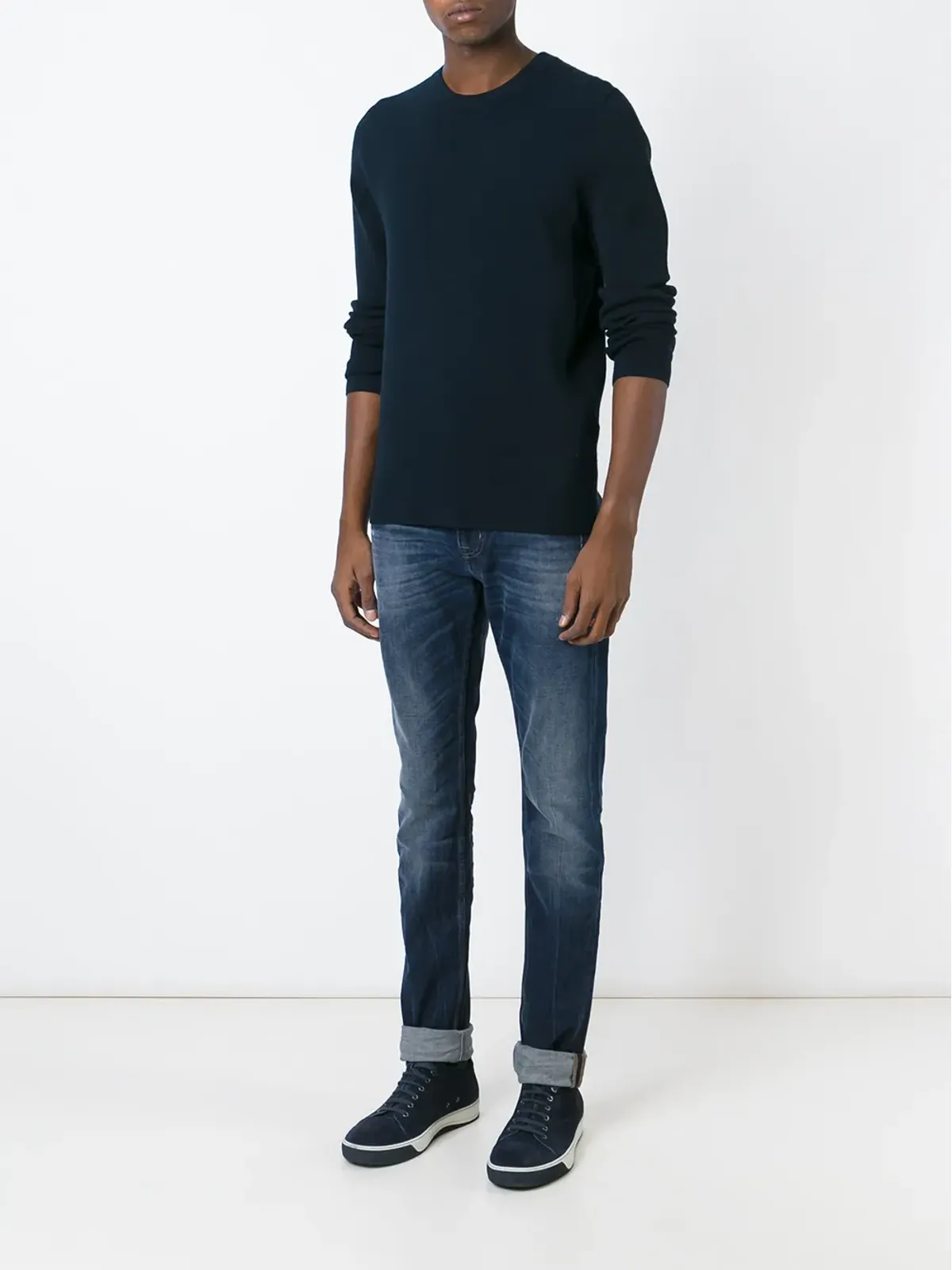 7 For All Mankind ブルー ストーンウォッシュ スリムフィット ジーンズ - 画像2