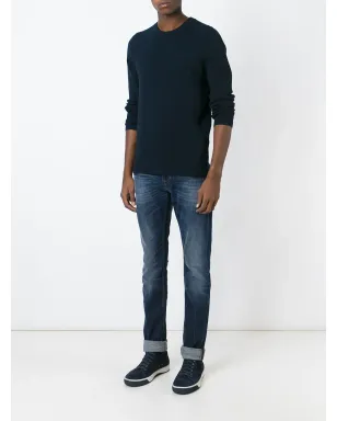 7 For All Mankind ブルー ストーンウォッシュ スリムフィット ジーンズ - サムネイル2