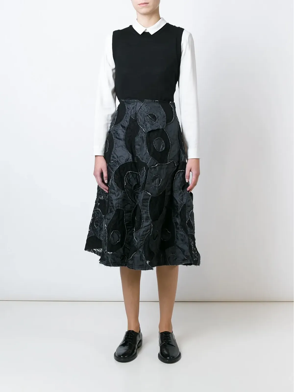 Comme Des Garçons Comme Des Garçons アップリケディテールのレーススカート - 画像2