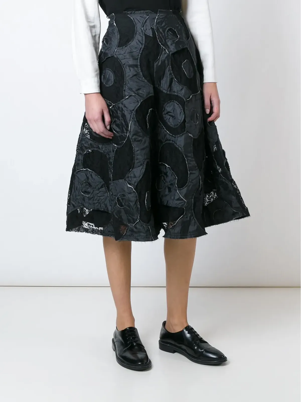 Comme Des Garçons Comme Des Garçons アップリケディテールのレーススカート - 画像3