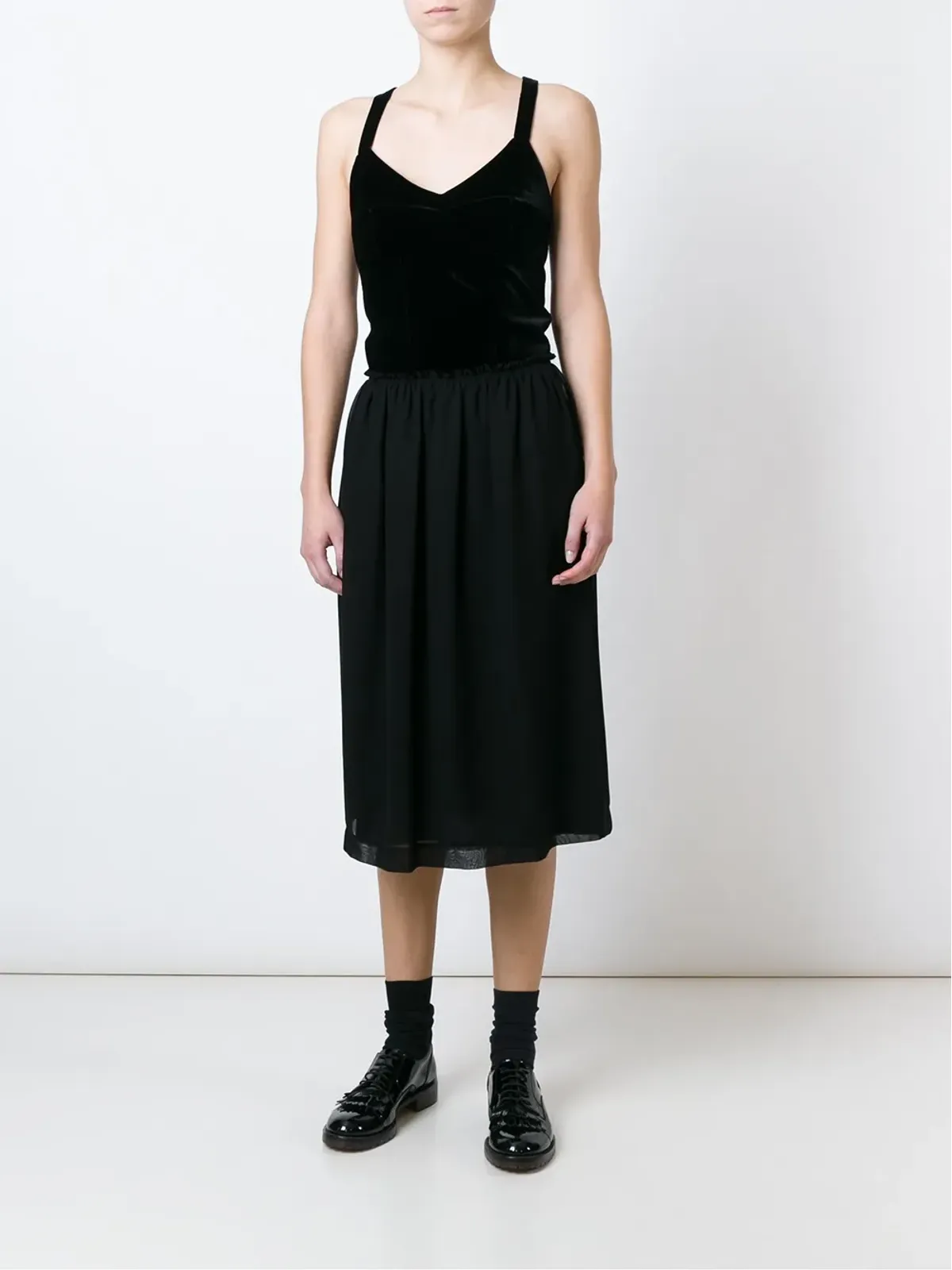 Comme Des Garçons Comme Des Garçons ベルベットトップドレス - 画像2