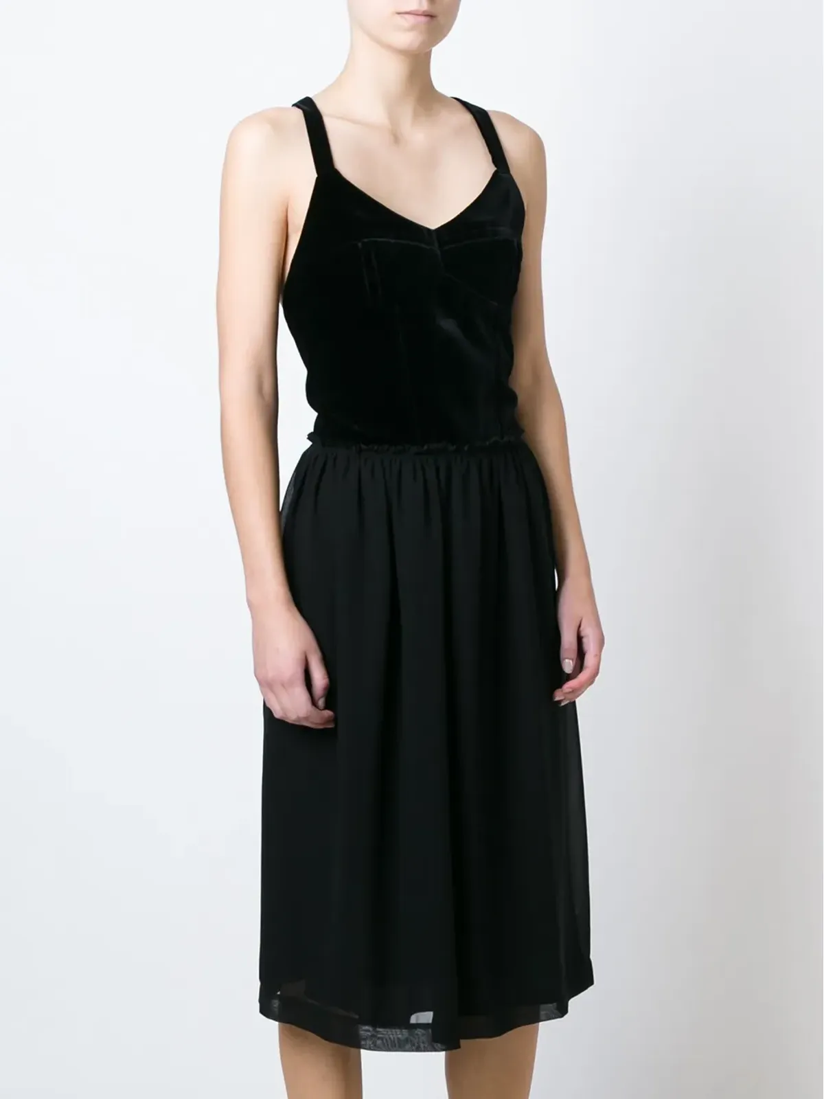 Comme Des Garçons Comme Des Garçons ベルベットトップドレス - 画像3