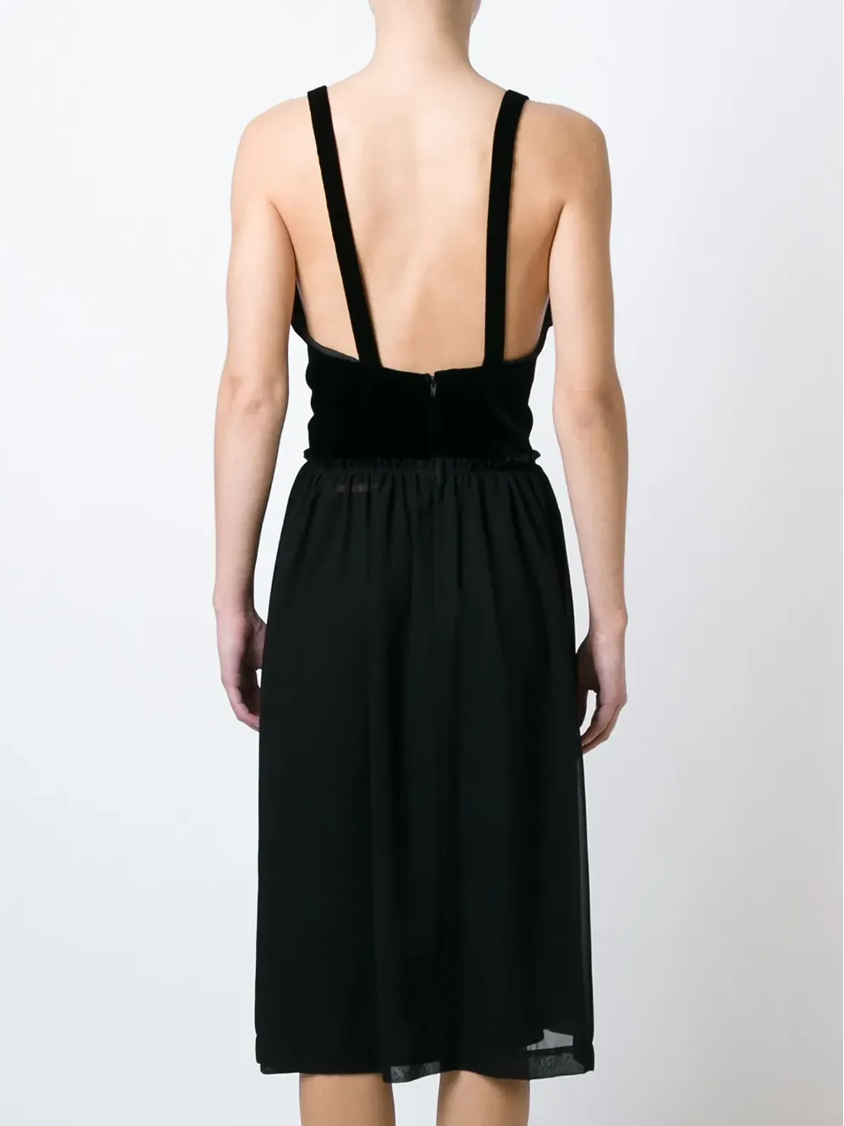 Comme Des Garçons Comme Des Garçons ベルベットトップドレス - 画像4