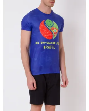 Amir Slama グラフィックプリントTシャツ - ブルー - サムネイル3