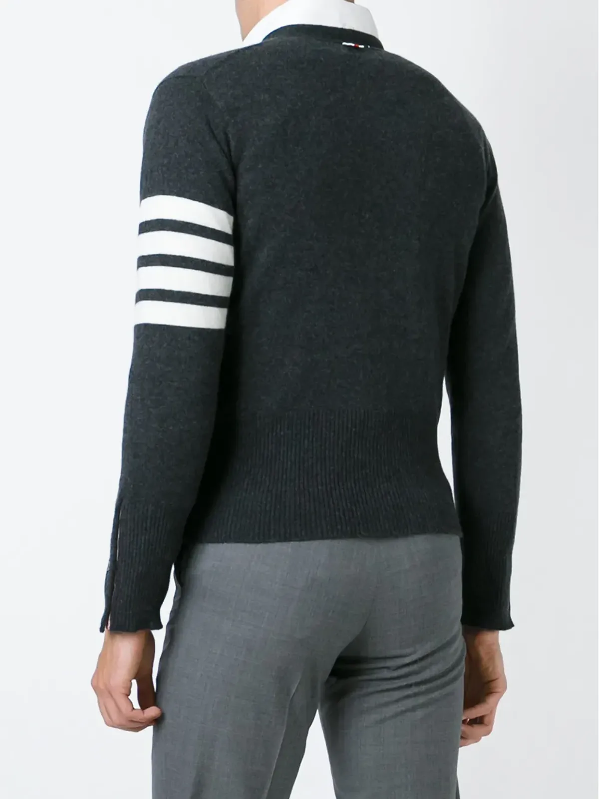 Thom Browne 4-Bar クラシックVネック カーディガン - 画像5