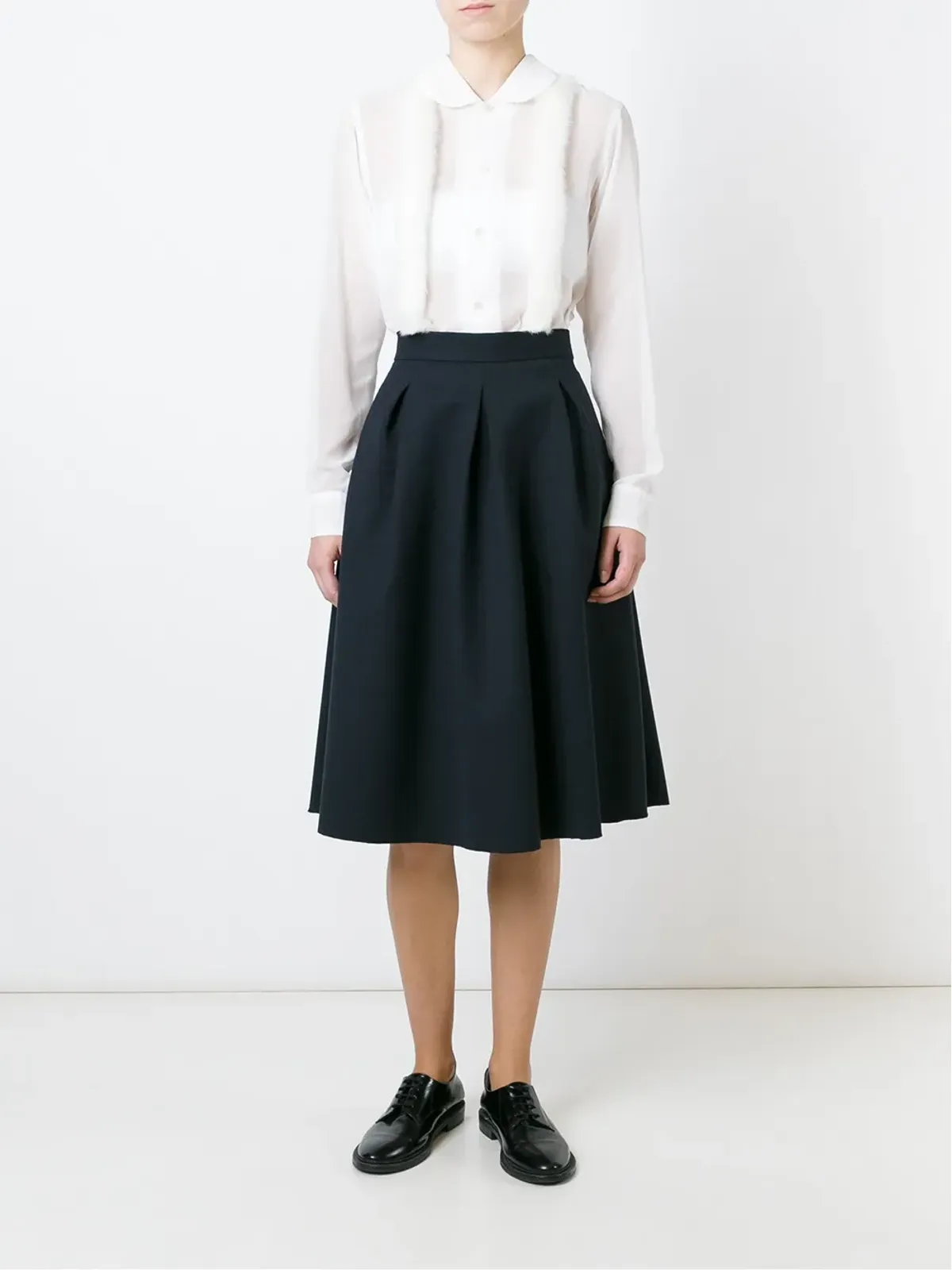 Comme Des Garçons フェイクファー・トリム シアーシャツ - 画像2