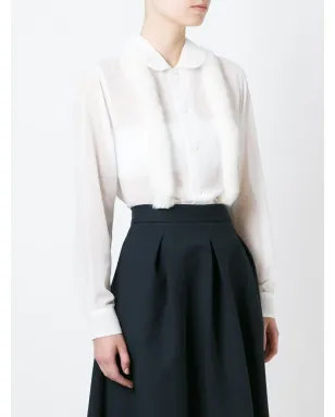 Comme Des Garçons フェイクファー・トリム シアーシャツ - サムネイル3