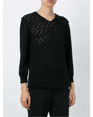 Comme Des Garçons ルーズニットセーター ブラック - サムネイル3