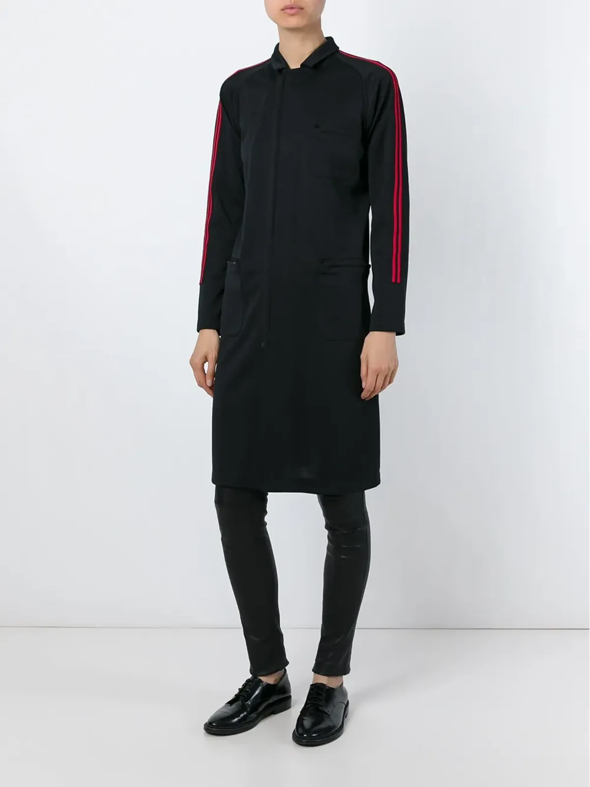 Comme Des Garçons Comme Des Garçons ロングライン ジャージー オーバーコート - 画像2