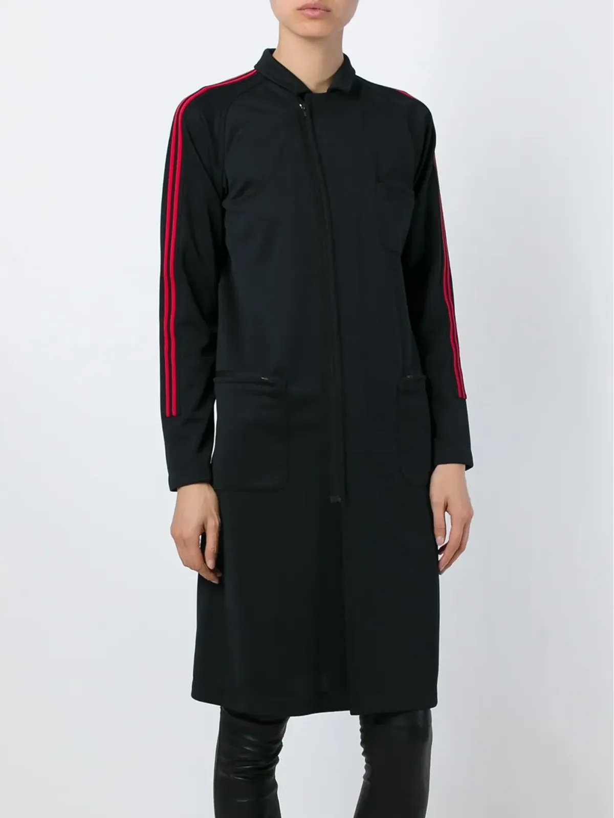 Comme Des Garçons Comme Des Garçons ロングライン ジャージー オーバーコート - 画像3
