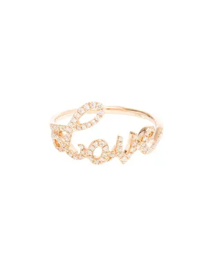 Rosa de la Cruz ダイヤモンド ラブ リング - ゴールド - サムネイル1