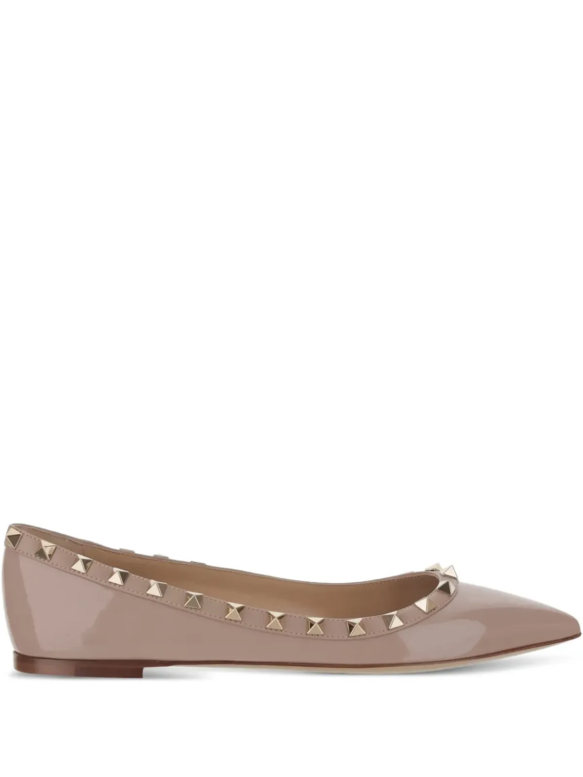 Valentino Garavani Rockstud パテントレザー バレエフラット - 画像1