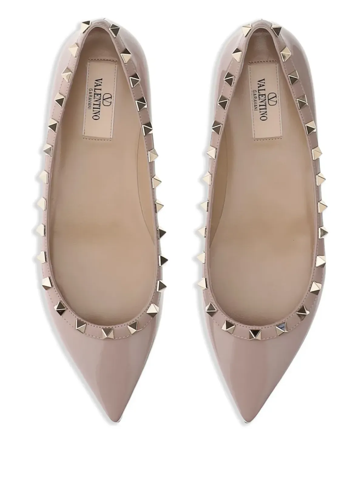 Valentino Garavani Rockstud パテントレザー バレエフラット - 画像4
