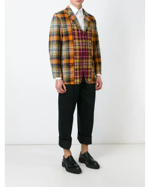 Comme Des Garçons Pre-Owned ビンテージ タータンブレザー - オレンジ - サムネイル2