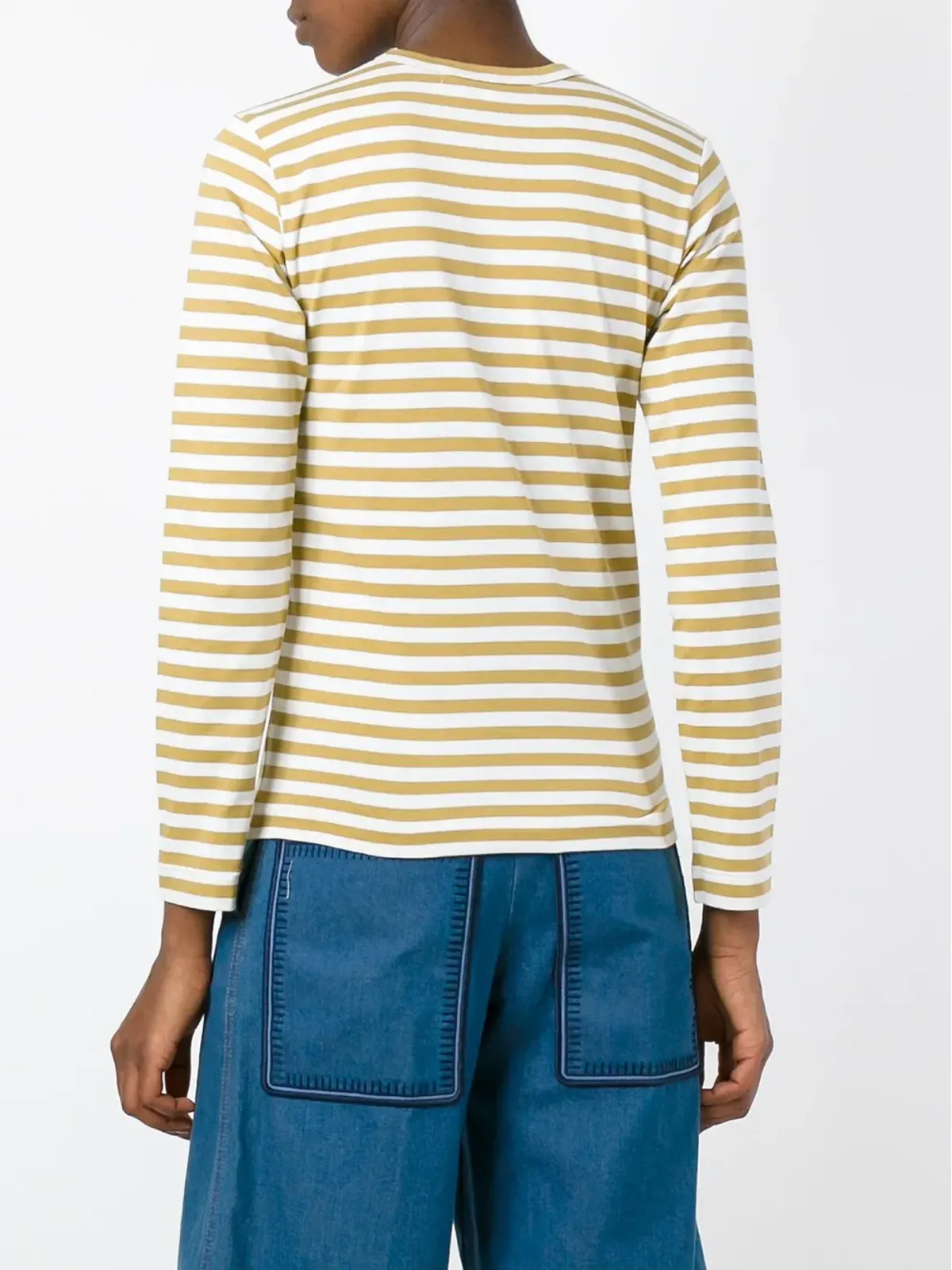 Comme Des Garçons Play ハートパッチストライプトップ - 画像4