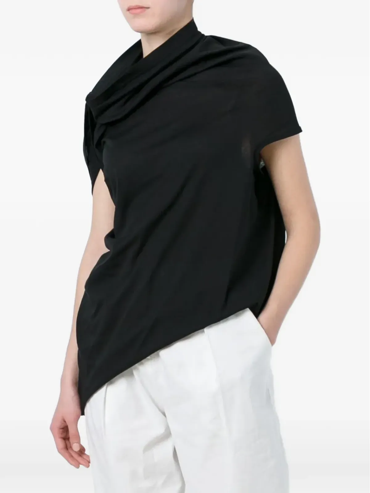 Junya Watanabe アシンメトリック カウルネック Tシャツ - 画像3