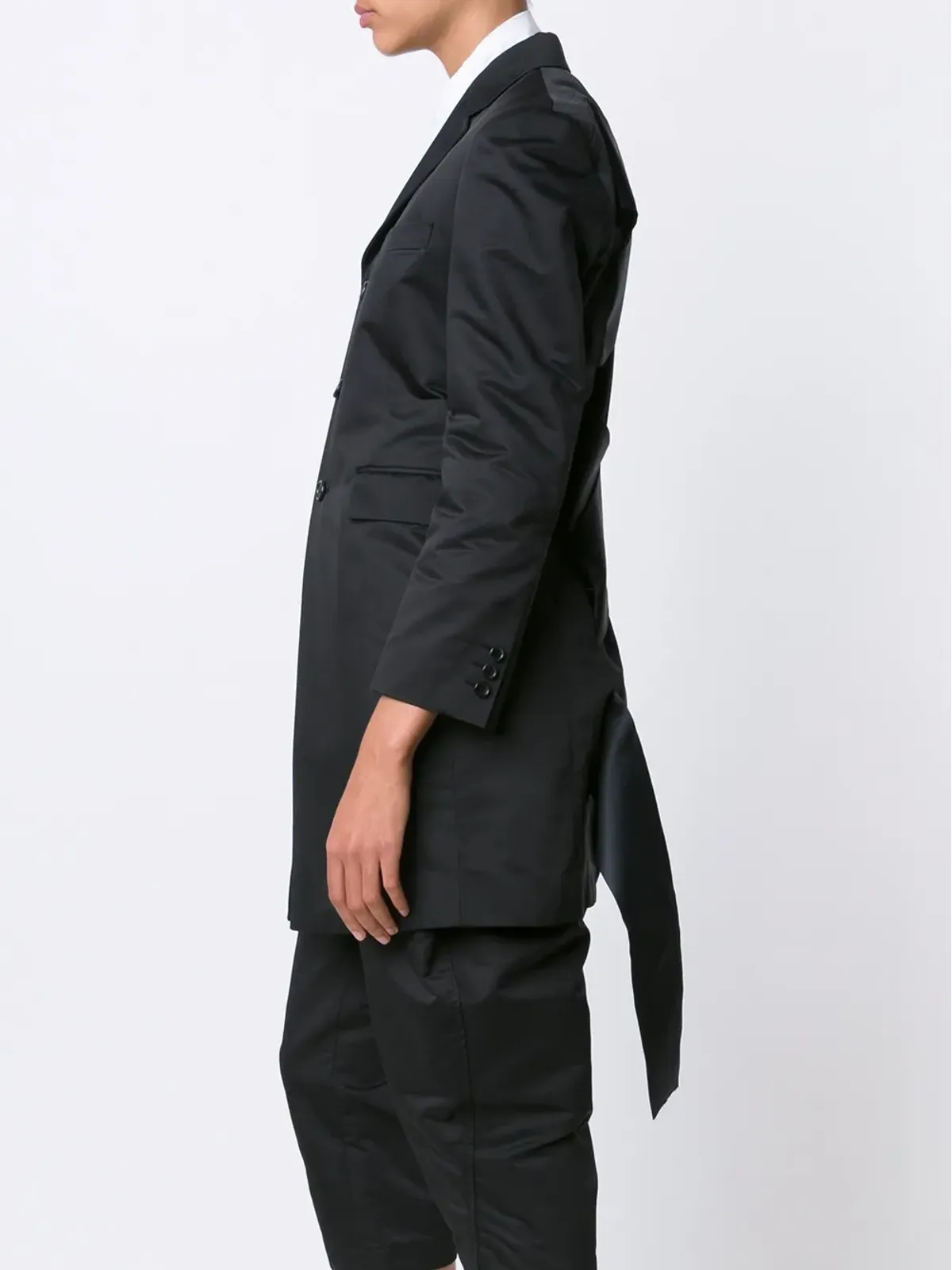 Comme Des Garçons リボンディテール ロングブレザー - 画像3
