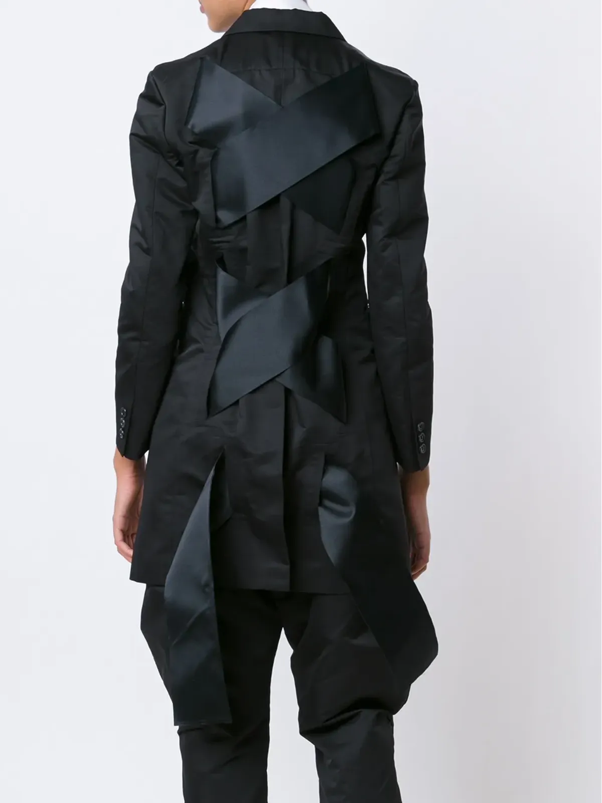 Comme Des Garçons リボンディテール ロングブレザー - 画像4