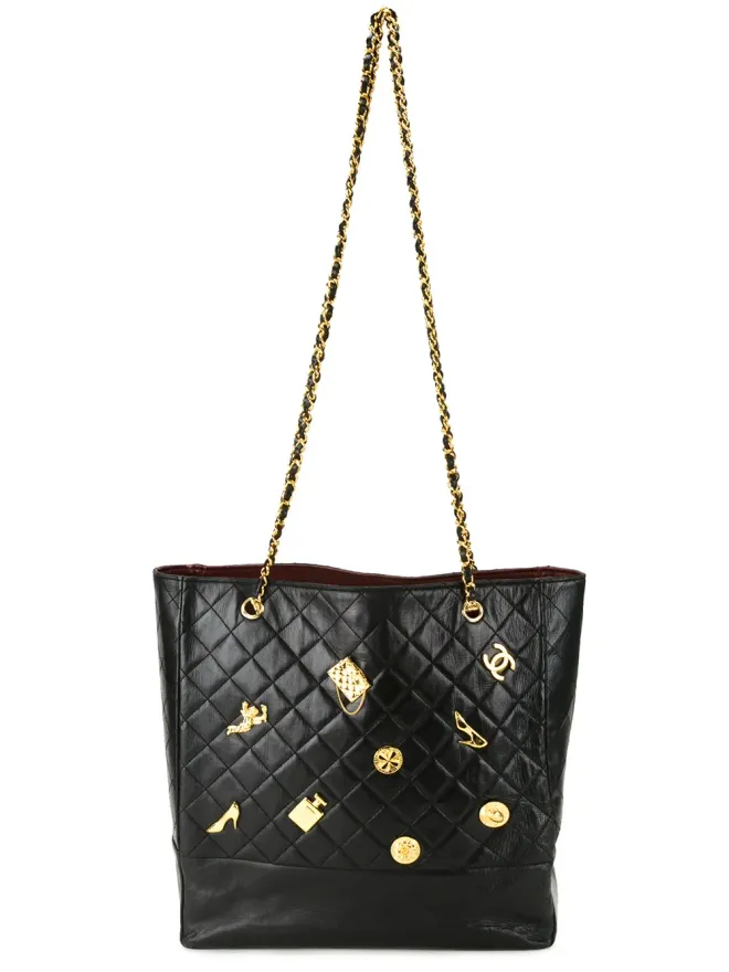CHANEL Pre-Owned CHANEL Pre-Owned メタリックアイコンチャーム トートの商品画像