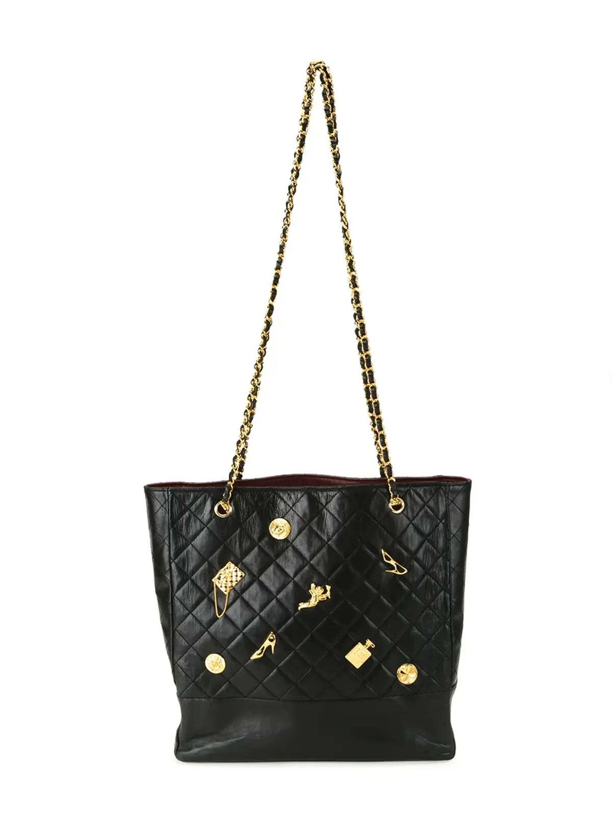 CHANEL Pre-Owned メタリックアイコンチャーム トート - 画像3