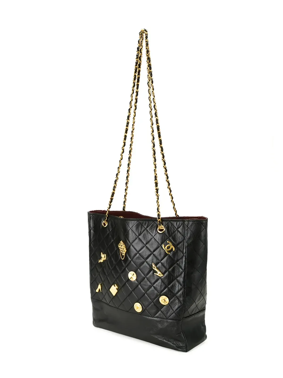 CHANEL Pre-Owned メタリックアイコンチャーム トート - 画像4