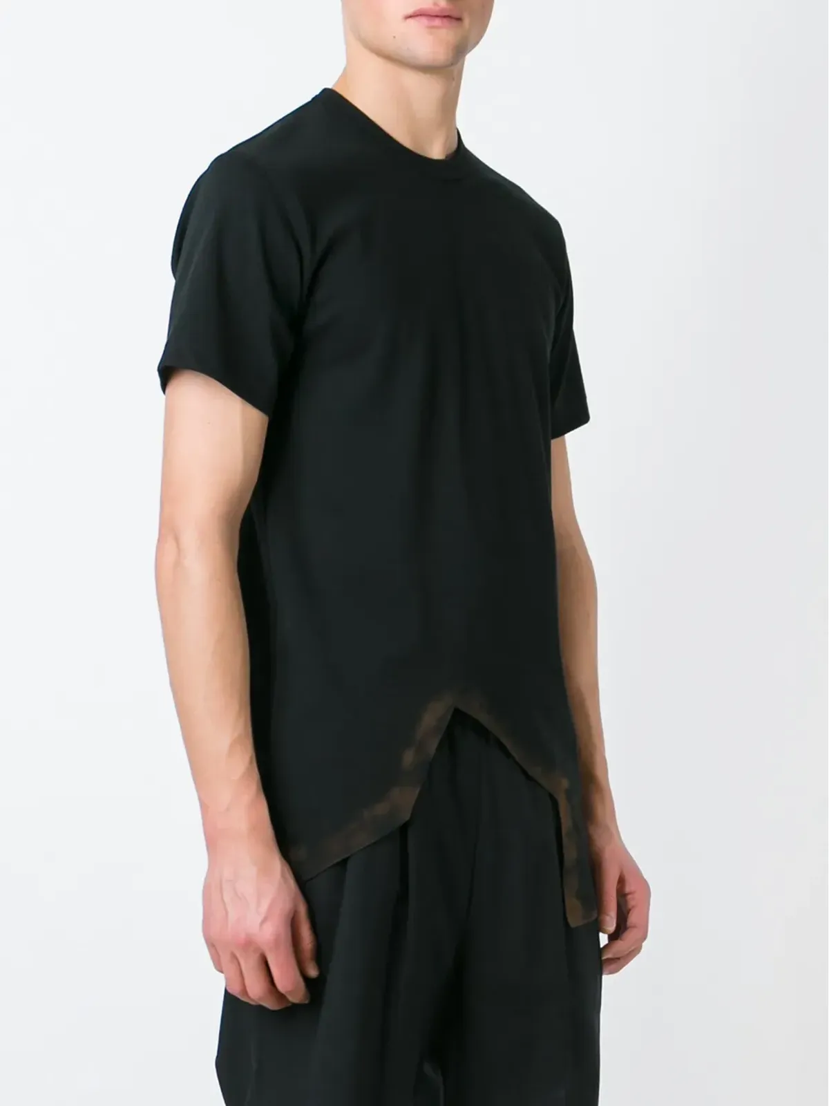 Comme des Garçons Homme Plus アシンメトリック Tシャツ（ブラック） - 画像3