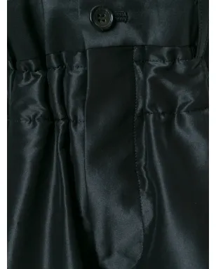 Comme Des Garçons クロップド丈プリーツパンツ - ブラック - サムネイル5